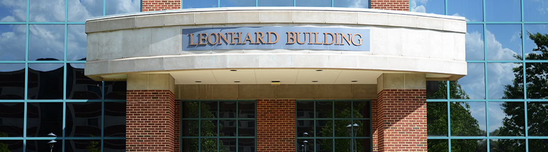 close-up image of the Leonhard building